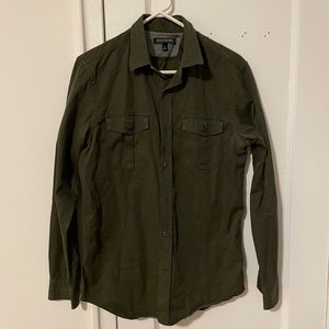 Army green long sleeve T-shirt, size M